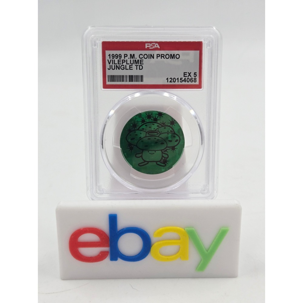 1999 Coin Promo Vileplume Jungle TD Pokemon Card PSA EX 5 Graded